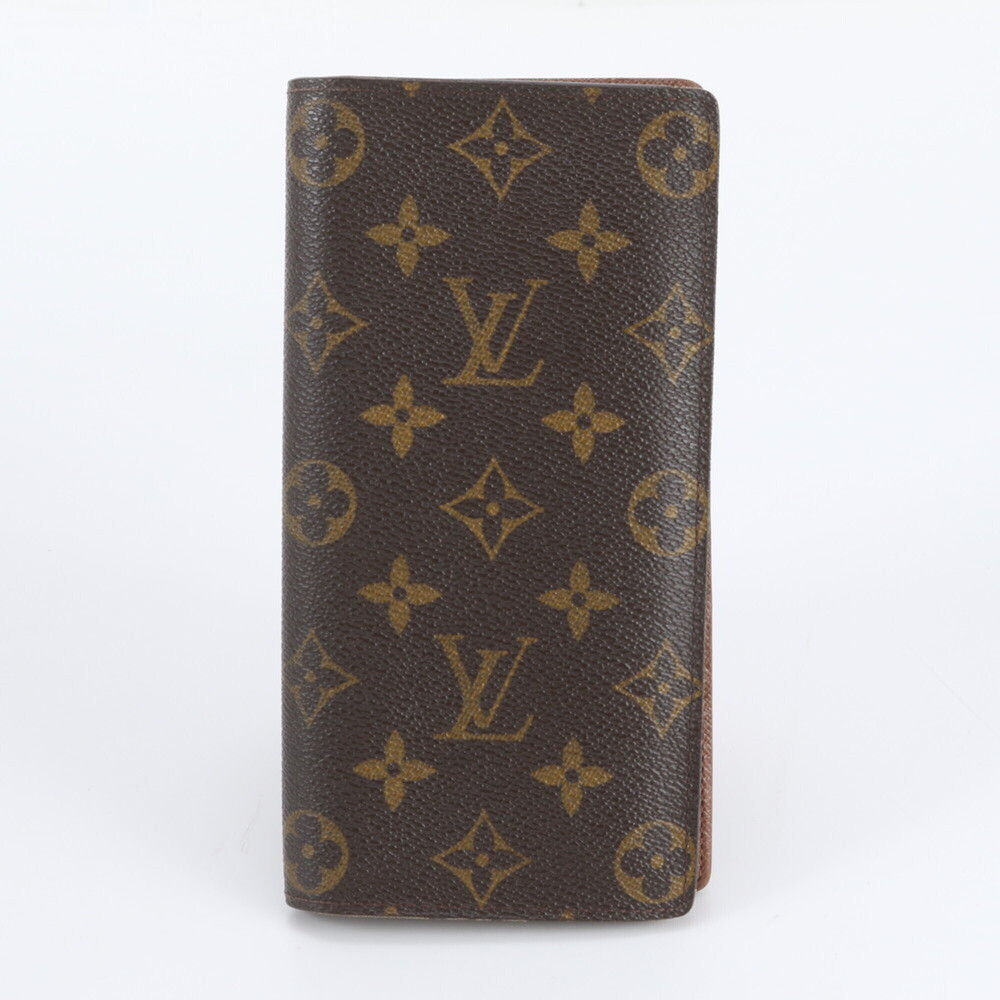 Louis Vuitton Monogram Portefeuille Brazza M66540 Leather Long Wallet Bi-fold...